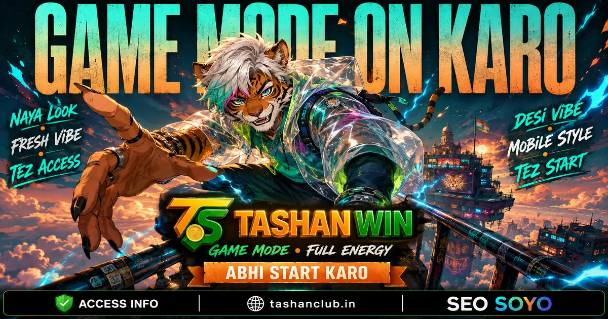 Tashan Win gaming platform welcome banner for players across India